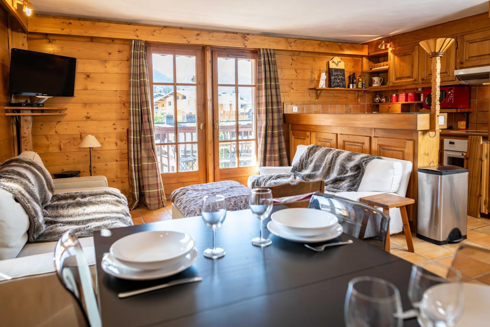 Warm 2-Bedroom Apartment Near The Tourist Office Megeve Ngoại thất bức ảnh